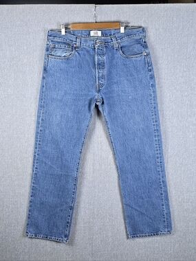 Vtg Levi's 501 Button Fly Jeans Blue Mens Sz 34×30